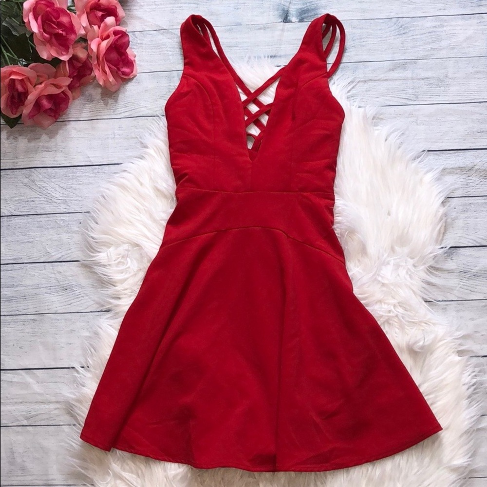 NWT NBD Revolve Red Ride or Die Mini Dress - Picture 2 of 7